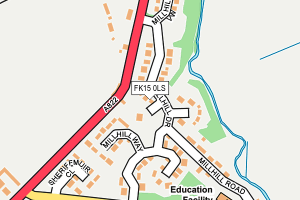 FK15 0LS map - OS OpenMap – Local (Ordnance Survey) FK15 0LS map - OS OpenMap – Local (Ordnance Survey)