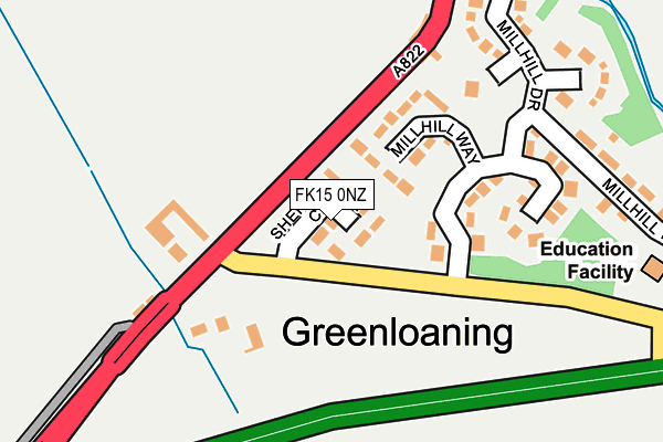 FK15 0NZ map - OS OpenMap – Local (Ordnance Survey) FK15 0NZ map - OS OpenMap – Local (Ordnance Survey)