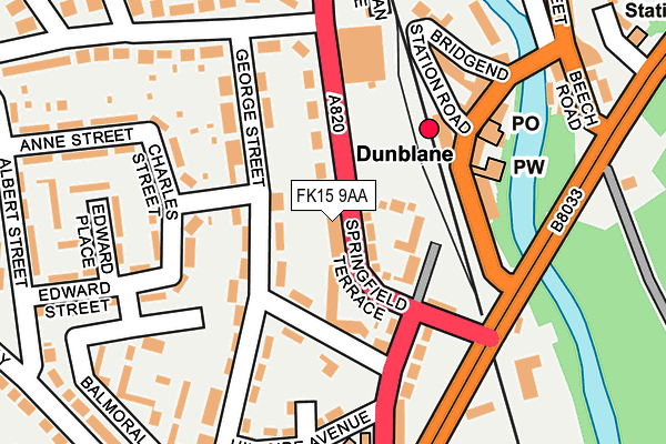 FK15 9AA map - OS OpenMap – Local (Ordnance Survey) FK15 9AA map - OS OpenMap – Local (Ordnance Survey)