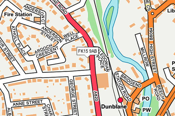 FK15 9AB map - OS OpenMap – Local (Ordnance Survey) FK15 9AB map - OS OpenMap – Local (Ordnance Survey)