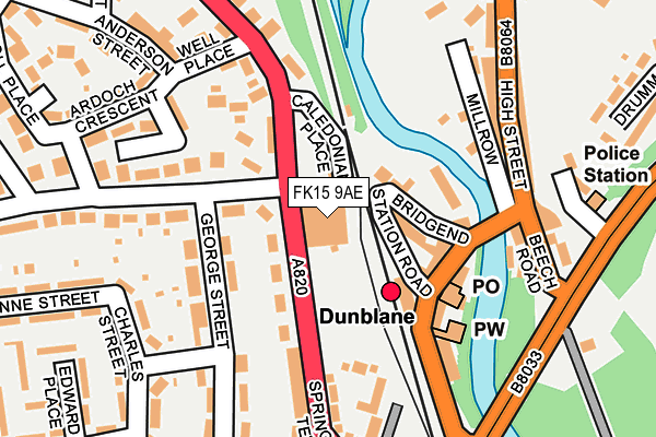FK15 9AE map - OS OpenMap – Local (Ordnance Survey) FK15 9AE map - OS OpenMap – Local (Ordnance Survey)