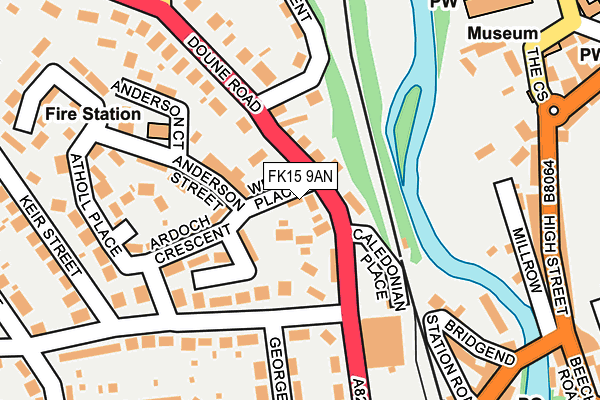 FK15 9AN map - OS OpenMap – Local (Ordnance Survey) FK15 9AN map - OS OpenMap – Local (Ordnance Survey)