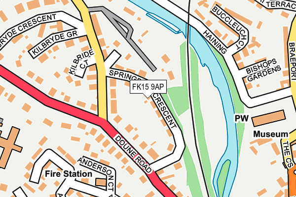 FK15 9AP map - OS OpenMap – Local (Ordnance Survey) FK15 9AP map - OS OpenMap – Local (Ordnance Survey)