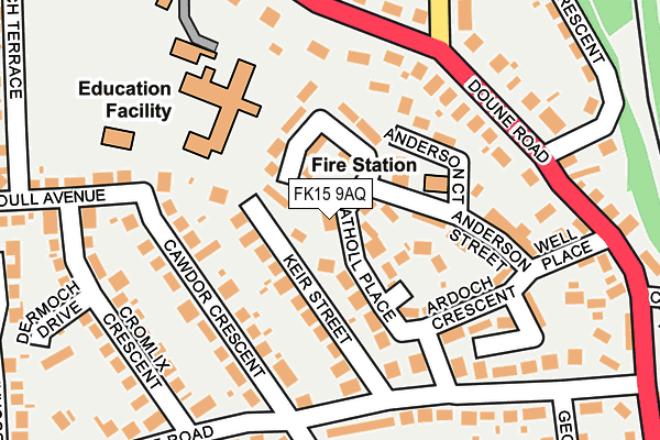 FK15 9AQ map - OS OpenMap – Local (Ordnance Survey) FK15 9AQ map - OS OpenMap – Local (Ordnance Survey)