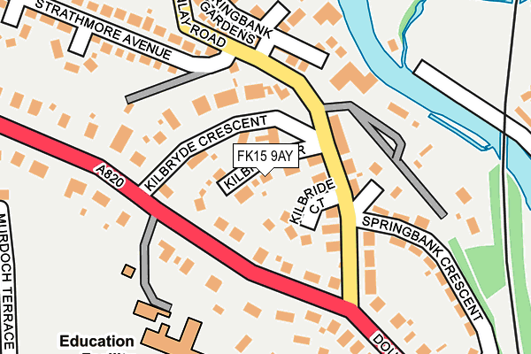 FK15 9AY map - OS OpenMap – Local (Ordnance Survey) FK15 9AY map - OS OpenMap – Local (Ordnance Survey)