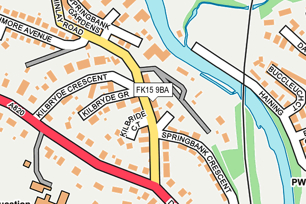 FK15 9BA map - OS OpenMap – Local (Ordnance Survey) FK15 9BA map - OS OpenMap – Local (Ordnance Survey)