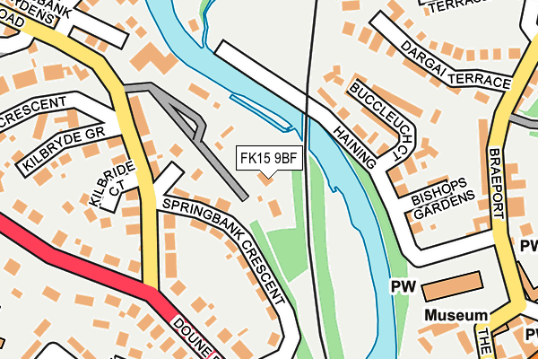 FK15 9BF map - OS OpenMap – Local (Ordnance Survey) FK15 9BF map - OS OpenMap – Local (Ordnance Survey)