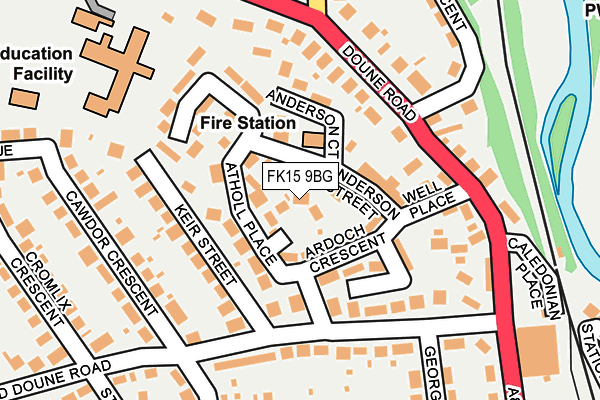 FK15 9BG map - OS OpenMap – Local (Ordnance Survey) FK15 9BG map - OS OpenMap – Local (Ordnance Survey)
