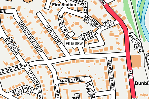 FK15 9BW map - OS OpenMap – Local (Ordnance Survey) FK15 9BW map - OS OpenMap – Local (Ordnance Survey)