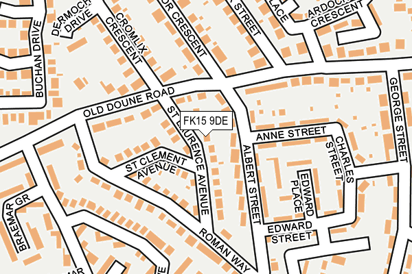 FK15 9DE map - OS OpenMap – Local (Ordnance Survey)