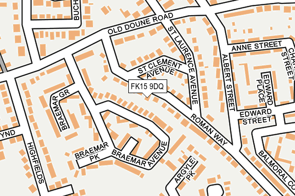 FK15 9DQ map - OS OpenMap – Local (Ordnance Survey) FK15 9DQ map - OS OpenMap – Local (Ordnance Survey)