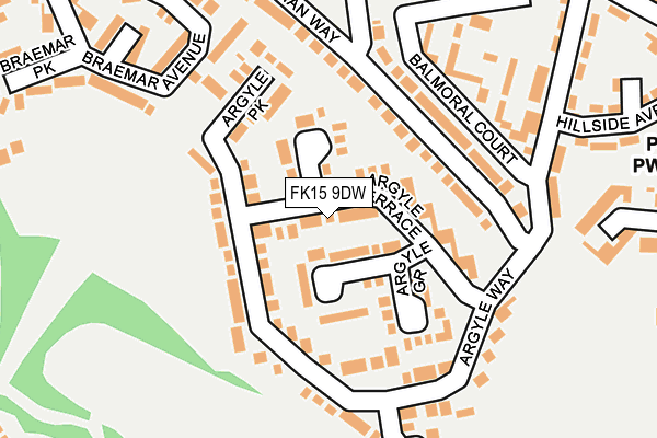 FK15 9DW map - OS OpenMap – Local (Ordnance Survey) FK15 9DW map - OS OpenMap – Local (Ordnance Survey)