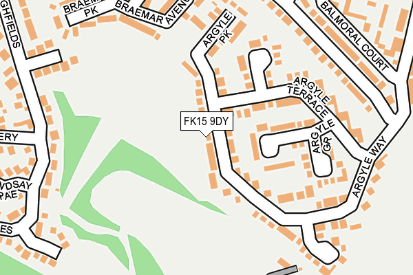 FK15 9DY map - OS OpenMap – Local (Ordnance Survey) FK15 9DY map - OS OpenMap – Local (Ordnance Survey)