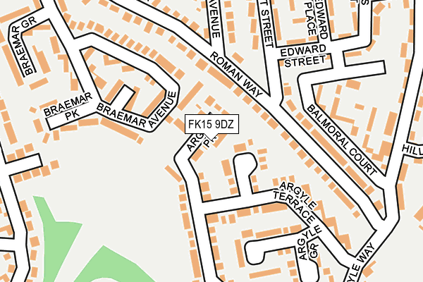 FK15 9DZ map - OS OpenMap – Local (Ordnance Survey) FK15 9DZ map - OS OpenMap – Local (Ordnance Survey)
