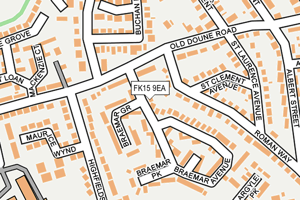 FK15 9EA map - OS OpenMap – Local (Ordnance Survey) FK15 9EA map - OS OpenMap – Local (Ordnance Survey)