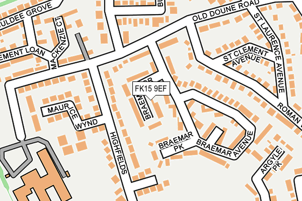 FK15 9EF map - OS OpenMap – Local (Ordnance Survey) FK15 9EF map - OS OpenMap – Local (Ordnance Survey)