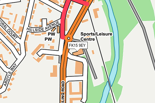 FK15 9EY map - OS OpenMap – Local (Ordnance Survey) FK15 9EY map - OS OpenMap – Local (Ordnance Survey)