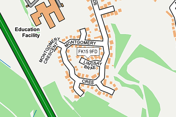 FK15 9FD map - OS OpenMap – Local (Ordnance Survey)