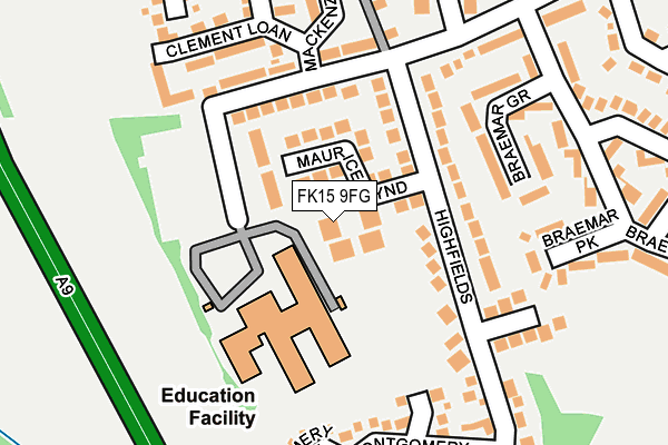 FK15 9FG map - OS OpenMap – Local (Ordnance Survey) FK15 9FG map - OS OpenMap – Local (Ordnance Survey)