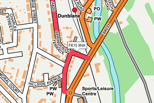 FK15 9HA map - OS OpenMap – Local (Ordnance Survey) FK15 9HA map - OS OpenMap – Local (Ordnance Survey)