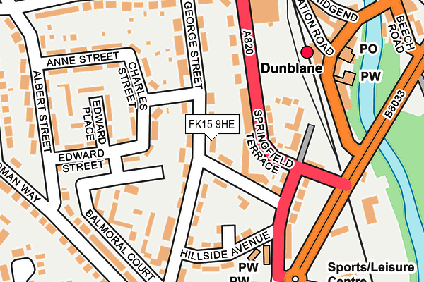 FK15 9HE map - OS OpenMap – Local (Ordnance Survey)