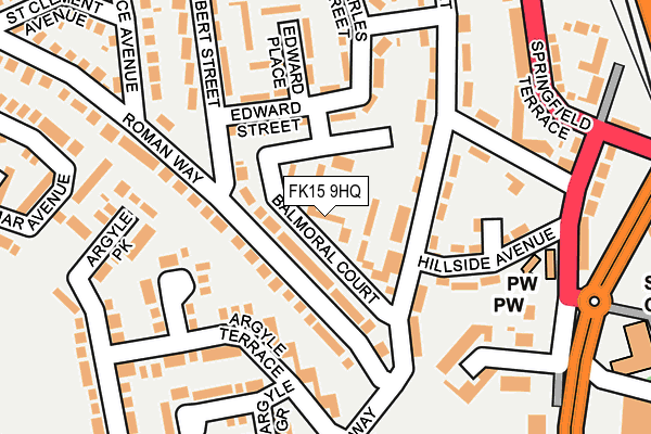 FK15 9HQ map - OS OpenMap – Local (Ordnance Survey) FK15 9HQ map - OS OpenMap – Local (Ordnance Survey)