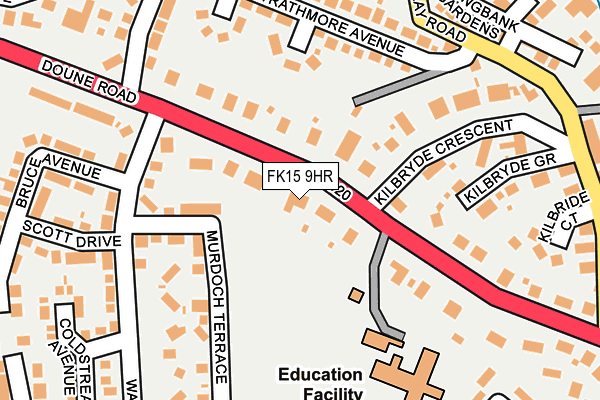 FK15 9HR map - OS OpenMap – Local (Ordnance Survey) FK15 9HR map - OS OpenMap – Local (Ordnance Survey)