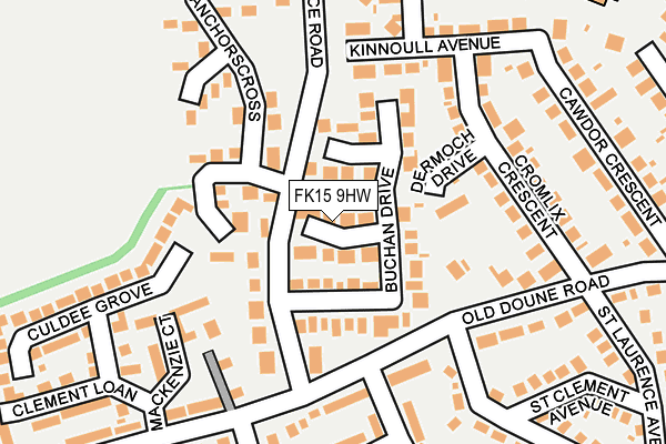 FK15 9HW map - OS OpenMap – Local (Ordnance Survey) FK15 9HW map - OS OpenMap – Local (Ordnance Survey)