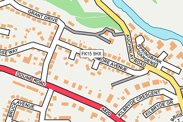 FK15 9HX map - OS OpenMap – Local (Ordnance Survey) FK15 9HX map - OS OpenMap – Local (Ordnance Survey)