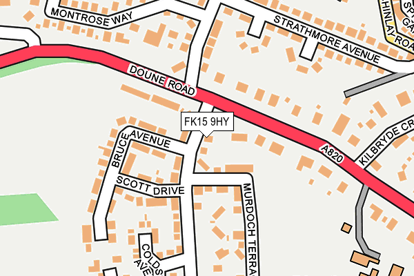 FK15 9HY map - OS OpenMap – Local (Ordnance Survey) FK15 9HY map - OS OpenMap – Local (Ordnance Survey)
