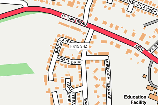 FK15 9HZ map - OS OpenMap – Local (Ordnance Survey) FK15 9HZ map - OS OpenMap – Local (Ordnance Survey)