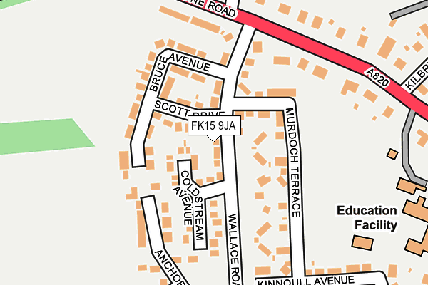 FK15 9JA map - OS OpenMap – Local (Ordnance Survey) FK15 9JA map - OS OpenMap – Local (Ordnance Survey)