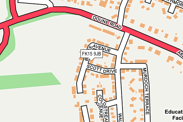 FK15 9JB map - OS OpenMap – Local (Ordnance Survey) FK15 9JB map - OS OpenMap – Local (Ordnance Survey)