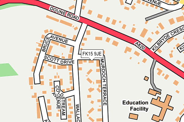 FK15 9JE map - OS OpenMap – Local (Ordnance Survey) FK15 9JE map - OS OpenMap – Local (Ordnance Survey)