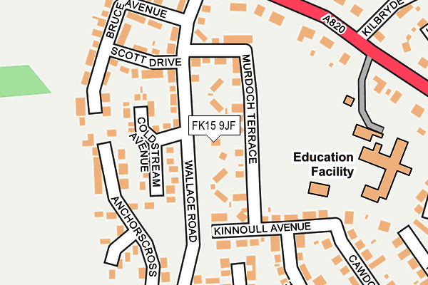 FK15 9JF map - OS OpenMap – Local (Ordnance Survey) FK15 9JF map - OS OpenMap – Local (Ordnance Survey)