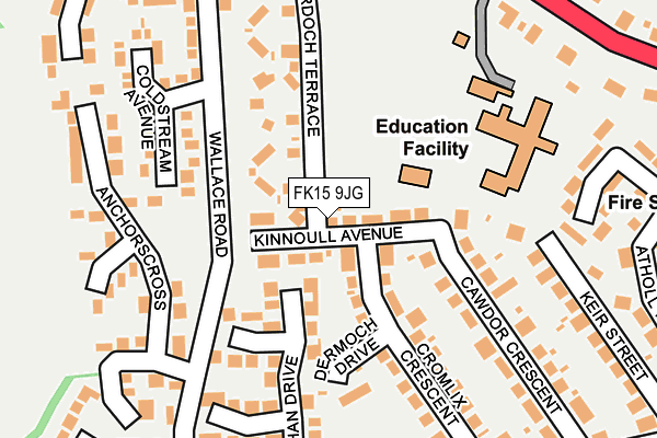 FK15 9JG map - OS OpenMap – Local (Ordnance Survey) FK15 9JG map - OS OpenMap – Local (Ordnance Survey)