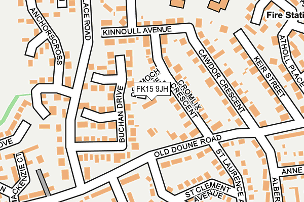 FK15 9JH map - OS OpenMap – Local (Ordnance Survey) FK15 9JH map - OS OpenMap – Local (Ordnance Survey)