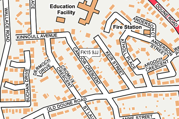 FK15 9JJ map - OS OpenMap – Local (Ordnance Survey) FK15 9JJ map - OS OpenMap – Local (Ordnance Survey)