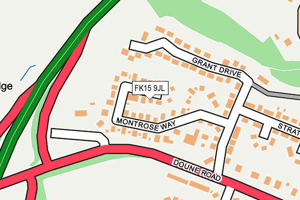 FK15 9JL map - OS OpenMap – Local (Ordnance Survey) FK15 9JL map - OS OpenMap – Local (Ordnance Survey)