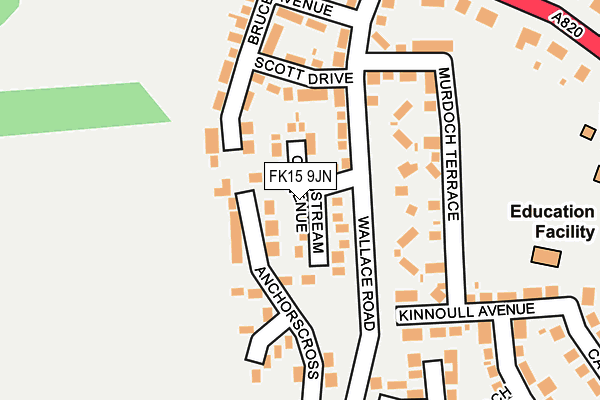 FK15 9JN map - OS OpenMap – Local (Ordnance Survey) FK15 9JN map - OS OpenMap – Local (Ordnance Survey)