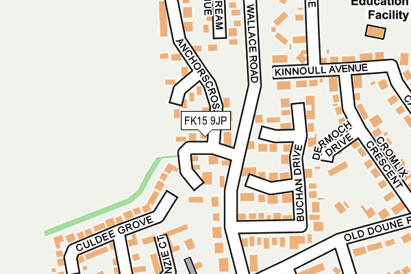 FK15 9JP map - OS OpenMap – Local (Ordnance Survey) FK15 9JP map - OS OpenMap – Local (Ordnance Survey)