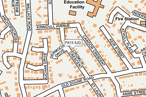 FK15 9JQ map - OS OpenMap – Local (Ordnance Survey) FK15 9JQ map - OS OpenMap – Local (Ordnance Survey)