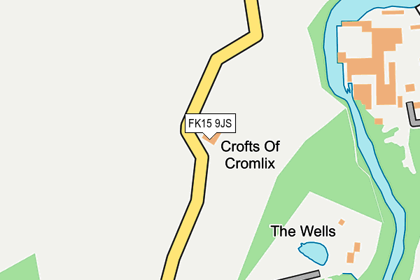FK15 9JS map - OS OpenMap – Local (Ordnance Survey) FK15 9JS map - OS OpenMap – Local (Ordnance Survey)