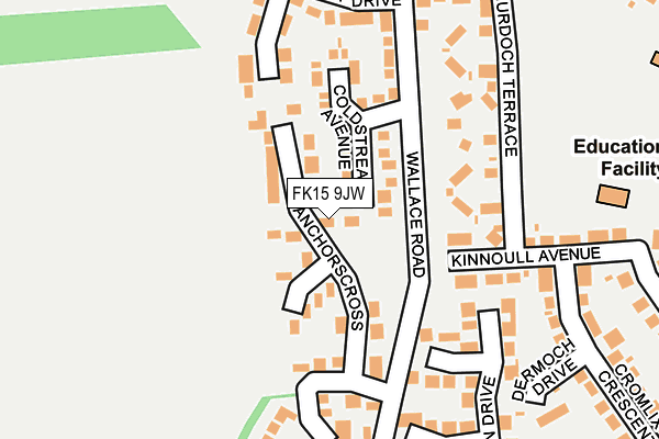 FK15 9JW map - OS OpenMap – Local (Ordnance Survey) FK15 9JW map - OS OpenMap – Local (Ordnance Survey)