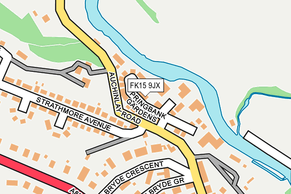 FK15 9JX map - OS OpenMap – Local (Ordnance Survey)