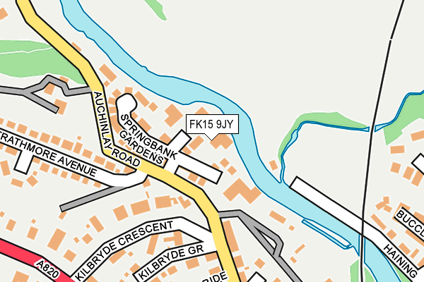 FK15 9JY map - OS OpenMap – Local (Ordnance Survey) FK15 9JY map - OS OpenMap – Local (Ordnance Survey)