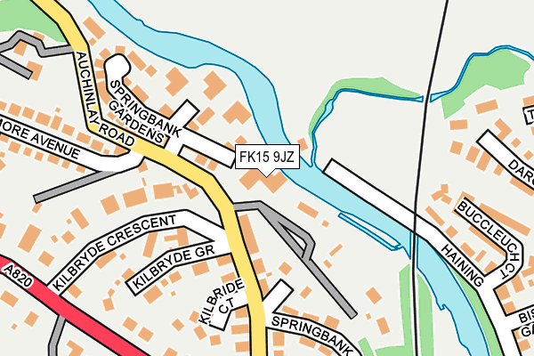 FK15 9JZ map - OS OpenMap – Local (Ordnance Survey) FK15 9JZ map - OS OpenMap – Local (Ordnance Survey)