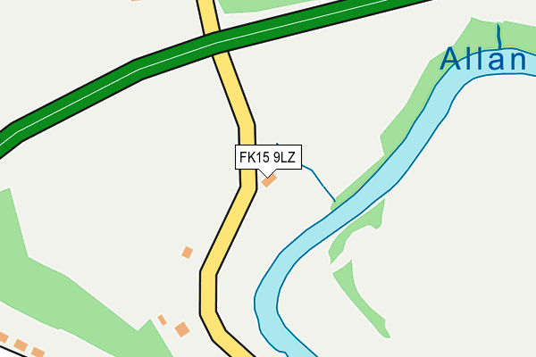 FK15 9LZ map - OS OpenMap – Local (Ordnance Survey) FK15 9LZ map - OS OpenMap – Local (Ordnance Survey)