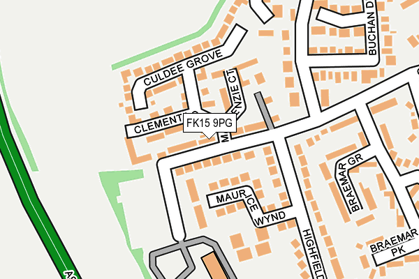 FK15 9PG map - OS OpenMap – Local (Ordnance Survey) FK15 9PG map - OS OpenMap – Local (Ordnance Survey)