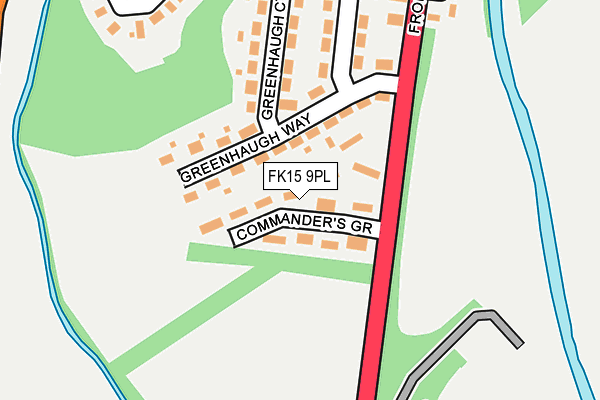 FK15 9PL map - OS OpenMap – Local (Ordnance Survey) FK15 9PL map - OS OpenMap – Local (Ordnance Survey)